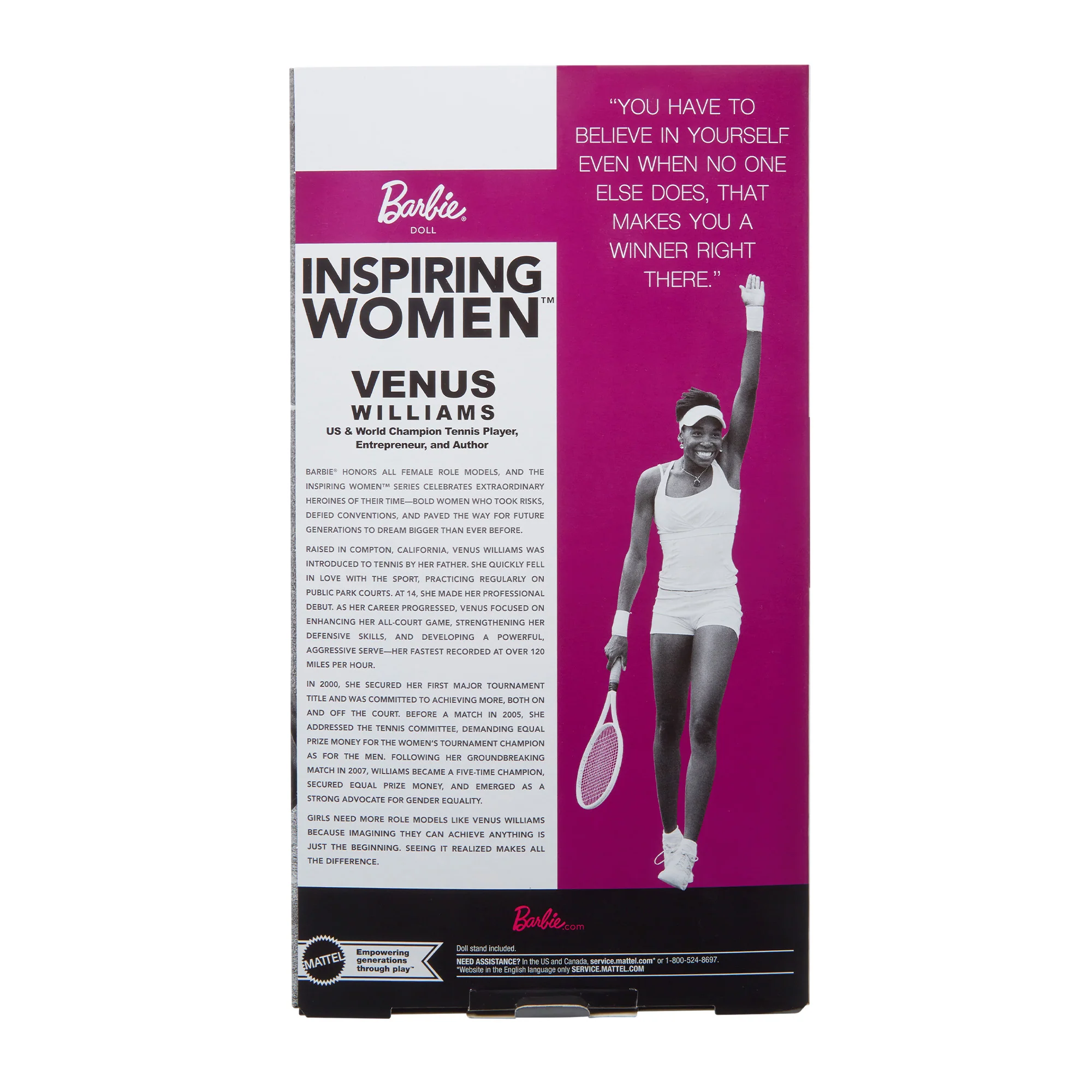 Barbie Inspiring Women Venus Williams Doll - Image 17