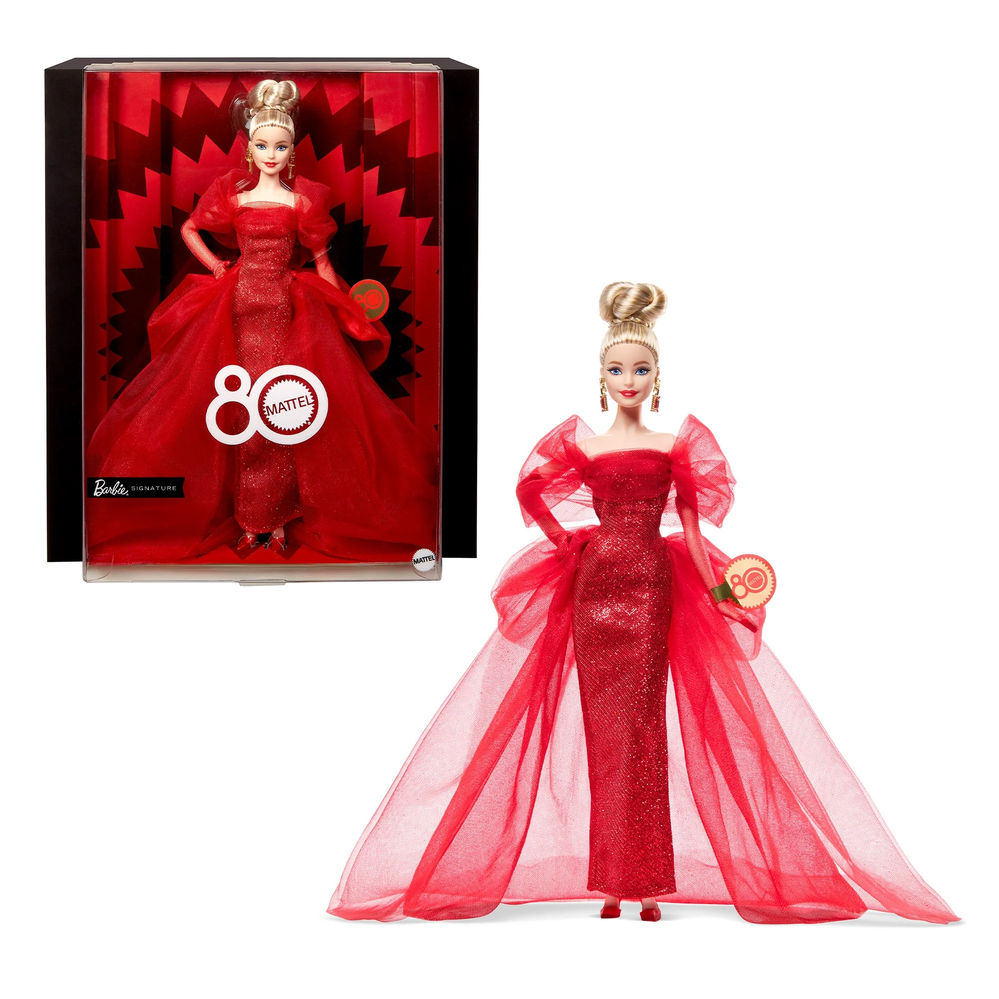 Barbie Signature Mattel 80th Anniversary Barbie Doll - Blonde - Image 17