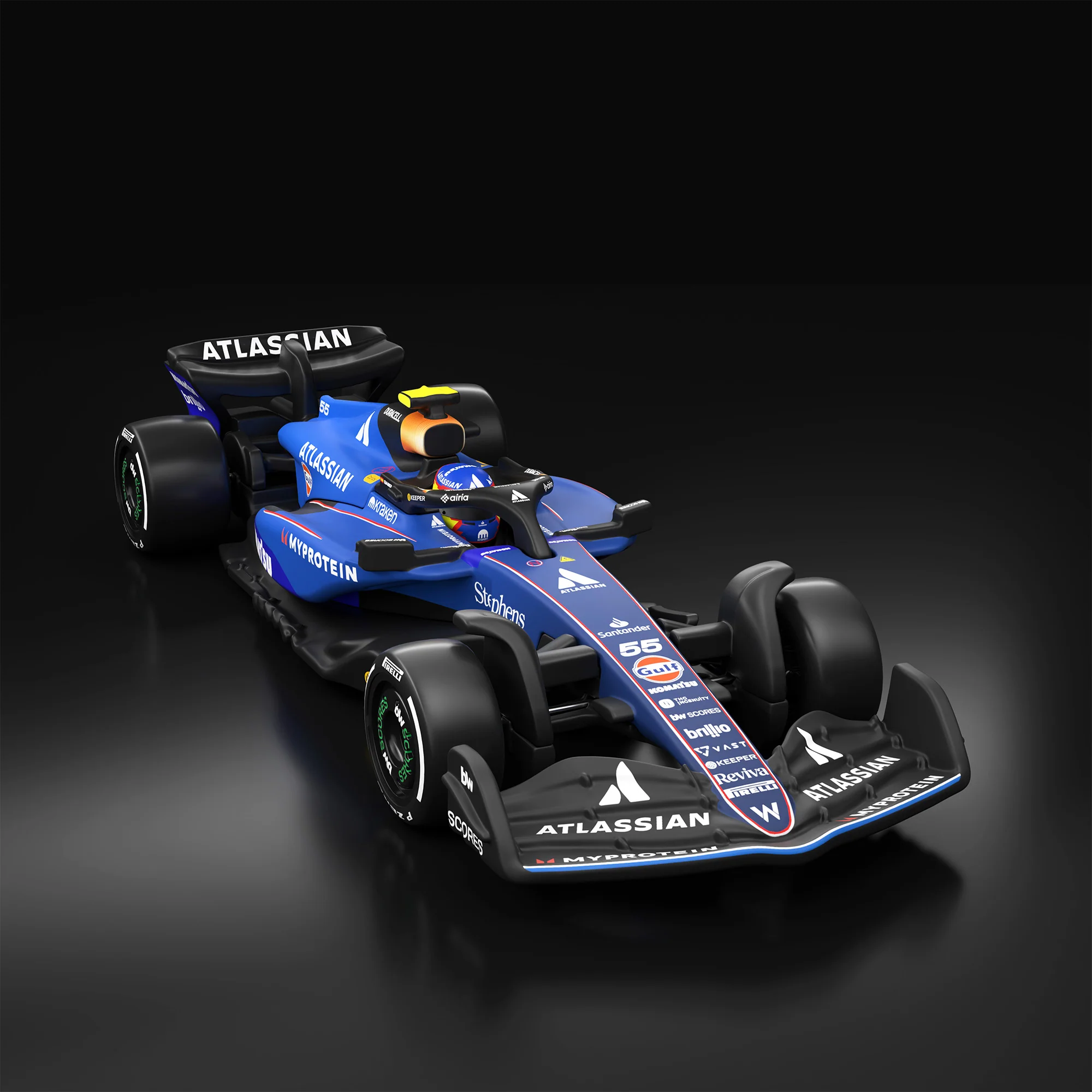 Hot Wheels Premium Collectible Atlassian Williams F1® Racing Car - Carlos Sainz - Image 7