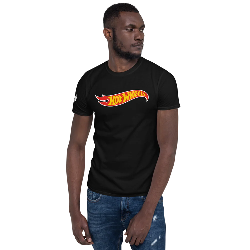 Hot Wheels Core Logo Short-Sleeve Black Unisex T-Shirt - Image 3