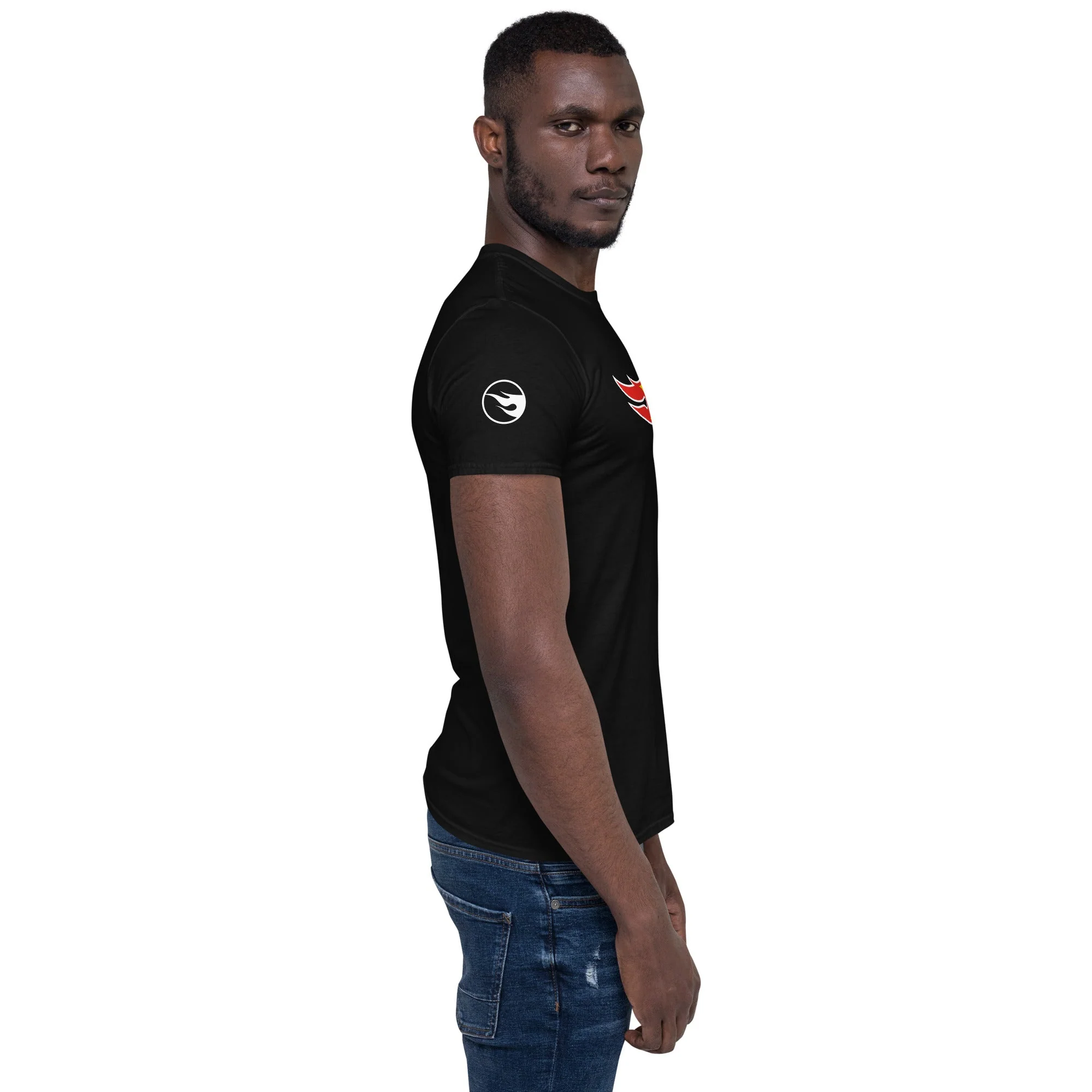 Hot Wheels Core Logo Short-Sleeve Black Unisex T-Shirt - Image 4