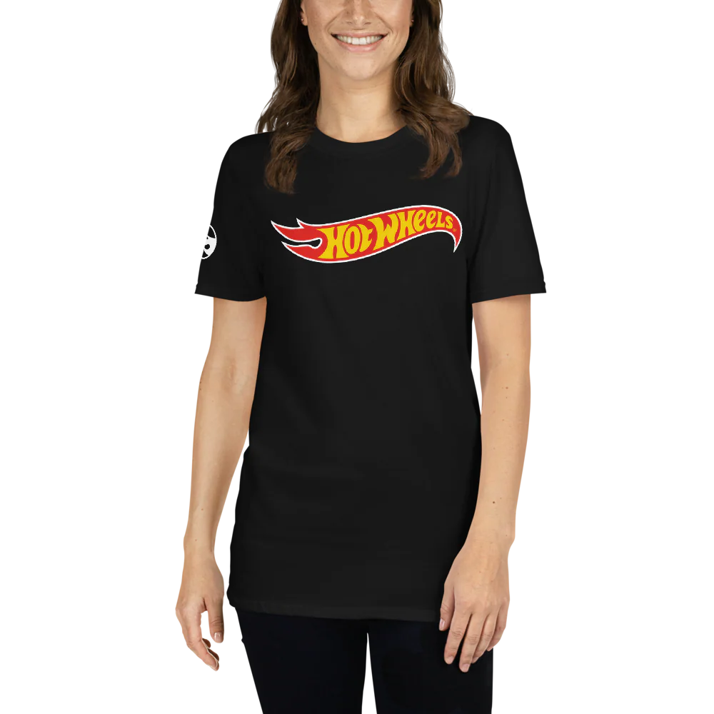 Hot Wheels Core Logo Short-Sleeve Black Unisex T-Shirt - Image 5