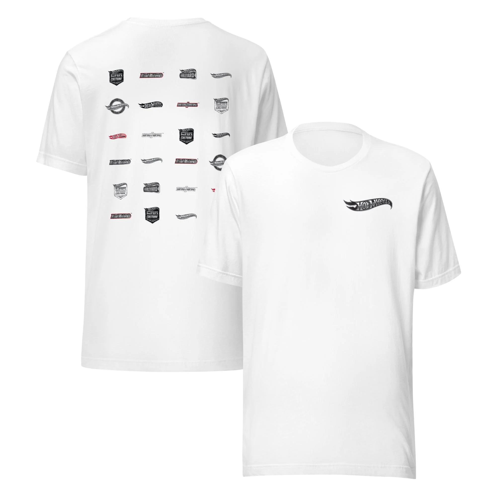 Hot Wheels Logos White T-Shirt - Image 4