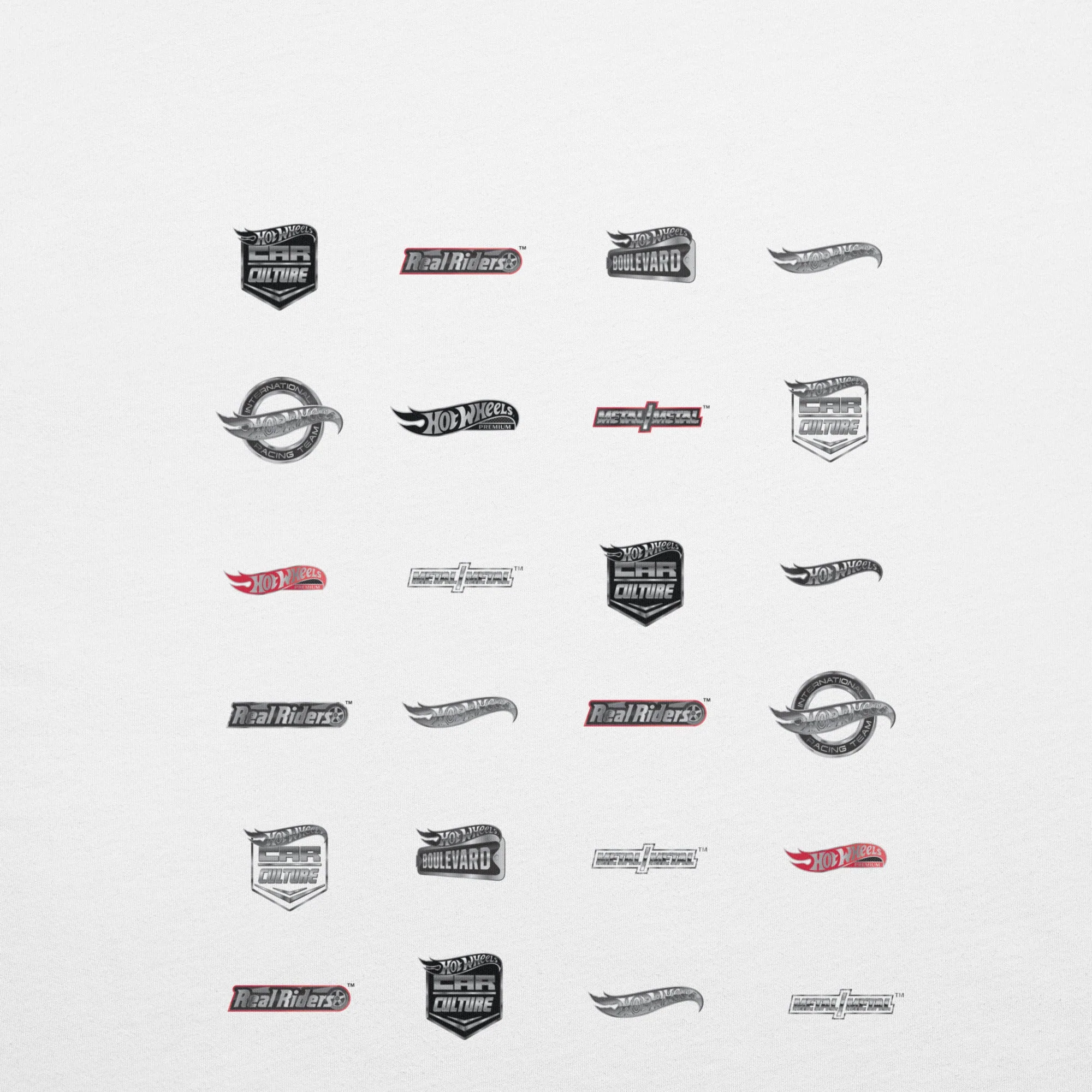Hot Wheels Logos White T-Shirt - Image 9