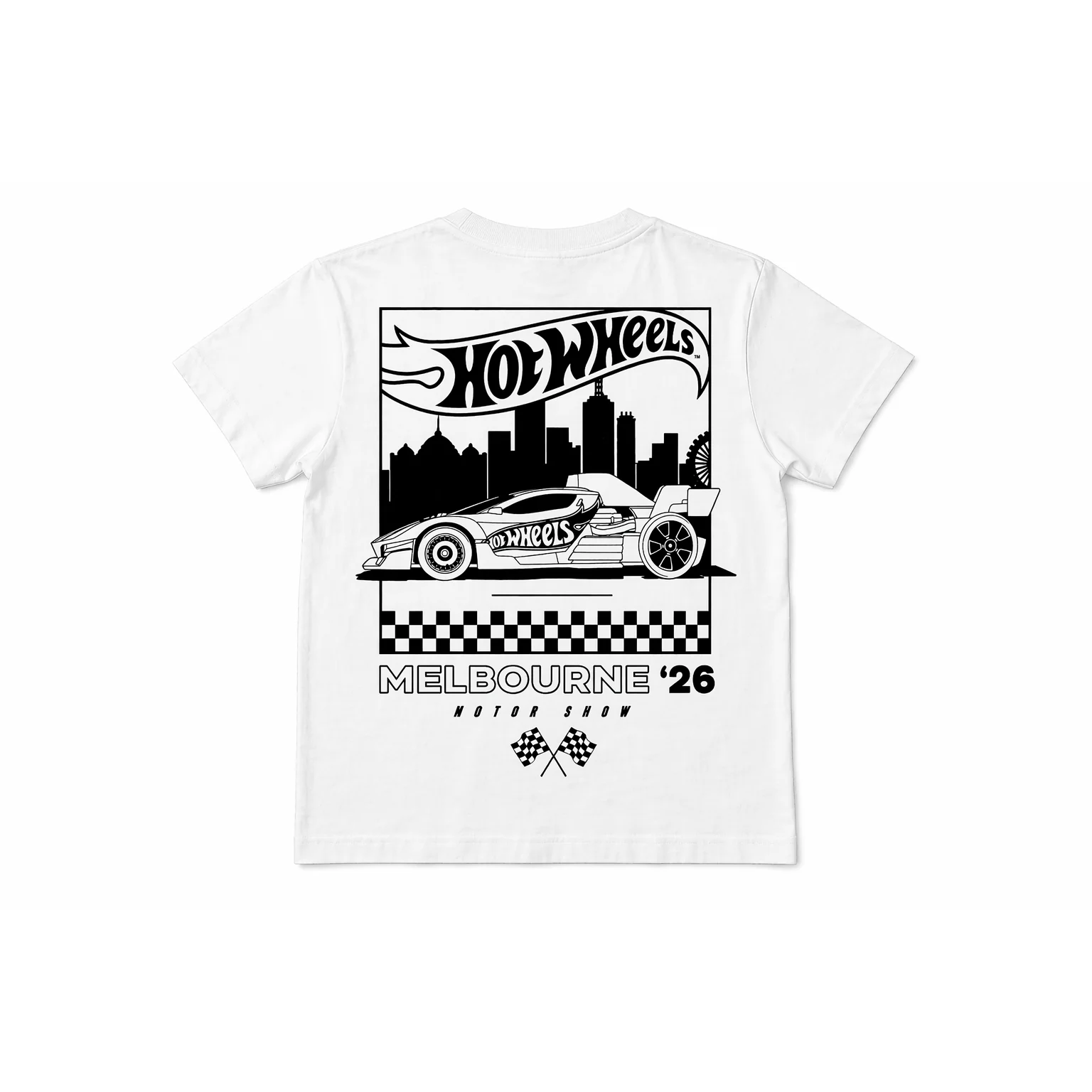 Hot Wheels Melbourne Motor Show 2026 Kids T-Shirt - Image 3