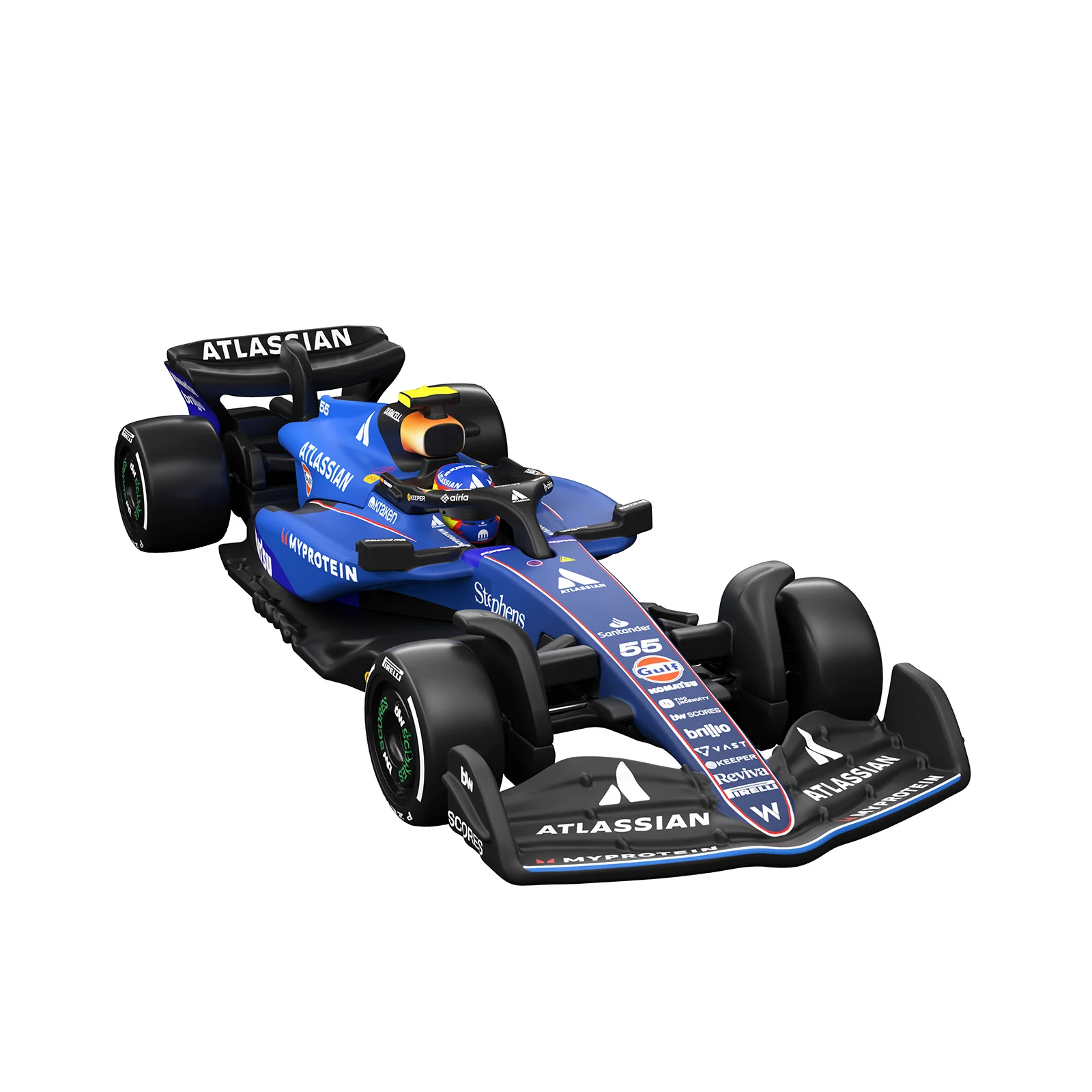 Hot Wheels Premium Collectible Atlassian Williams F1® Racing Car - Carlos Sainz - Image 6