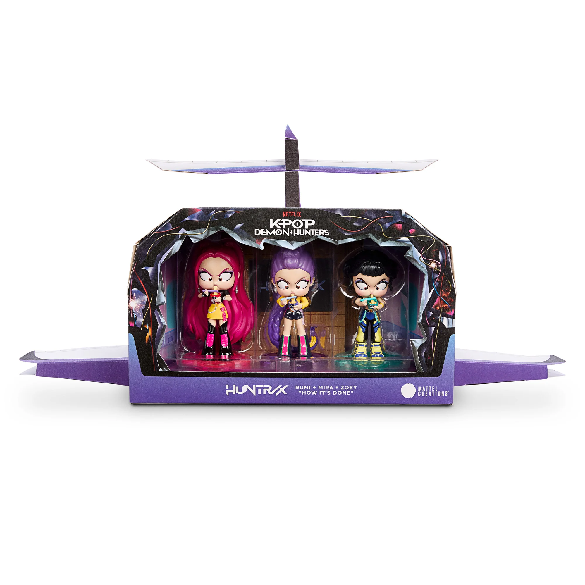 KPop Demon Hunters “How It’s Done” Ramyeon Figure 3-Pack - Image 9