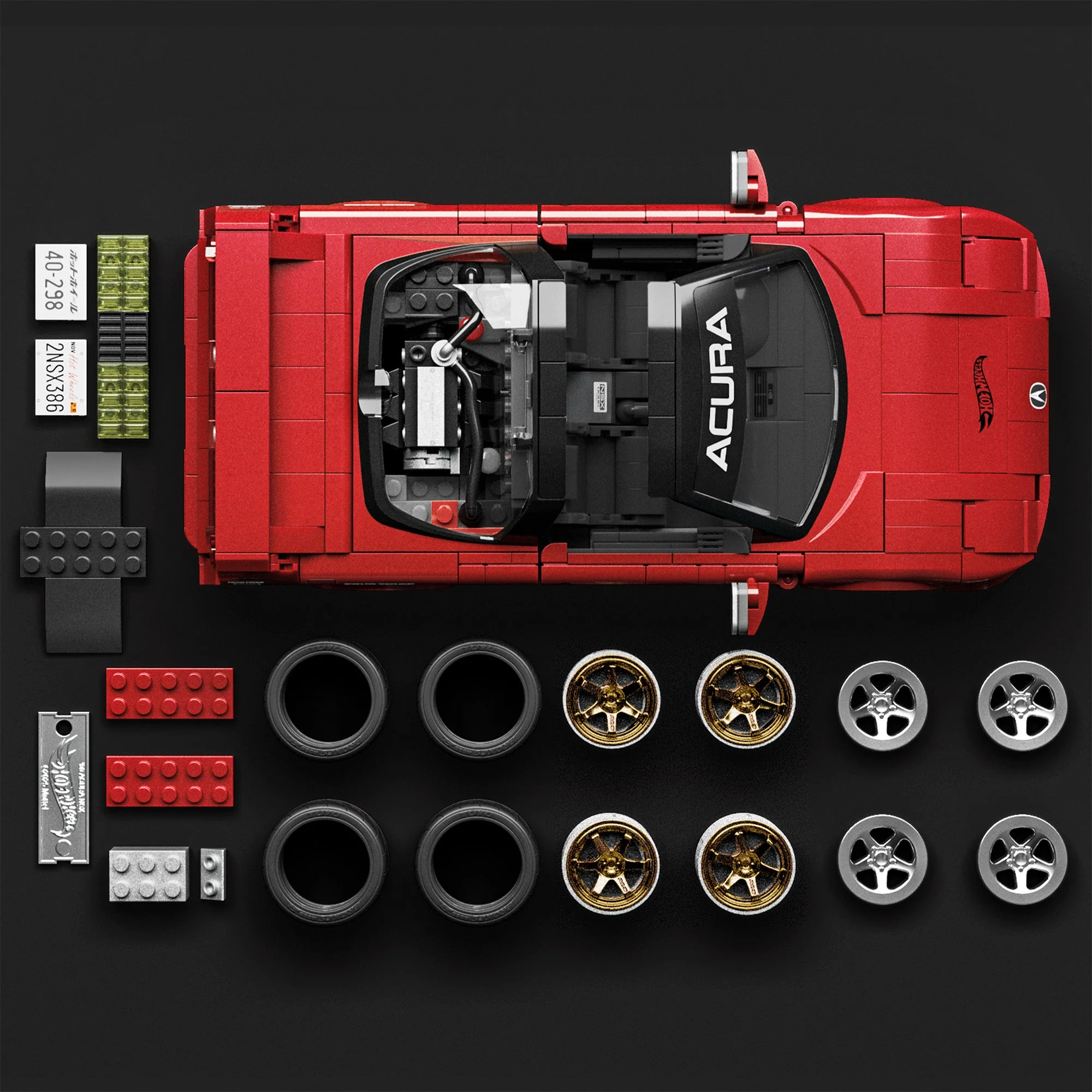 Mattel Brick Shop Hot Wheels ’90 Acura NSX Building Set - Image 5