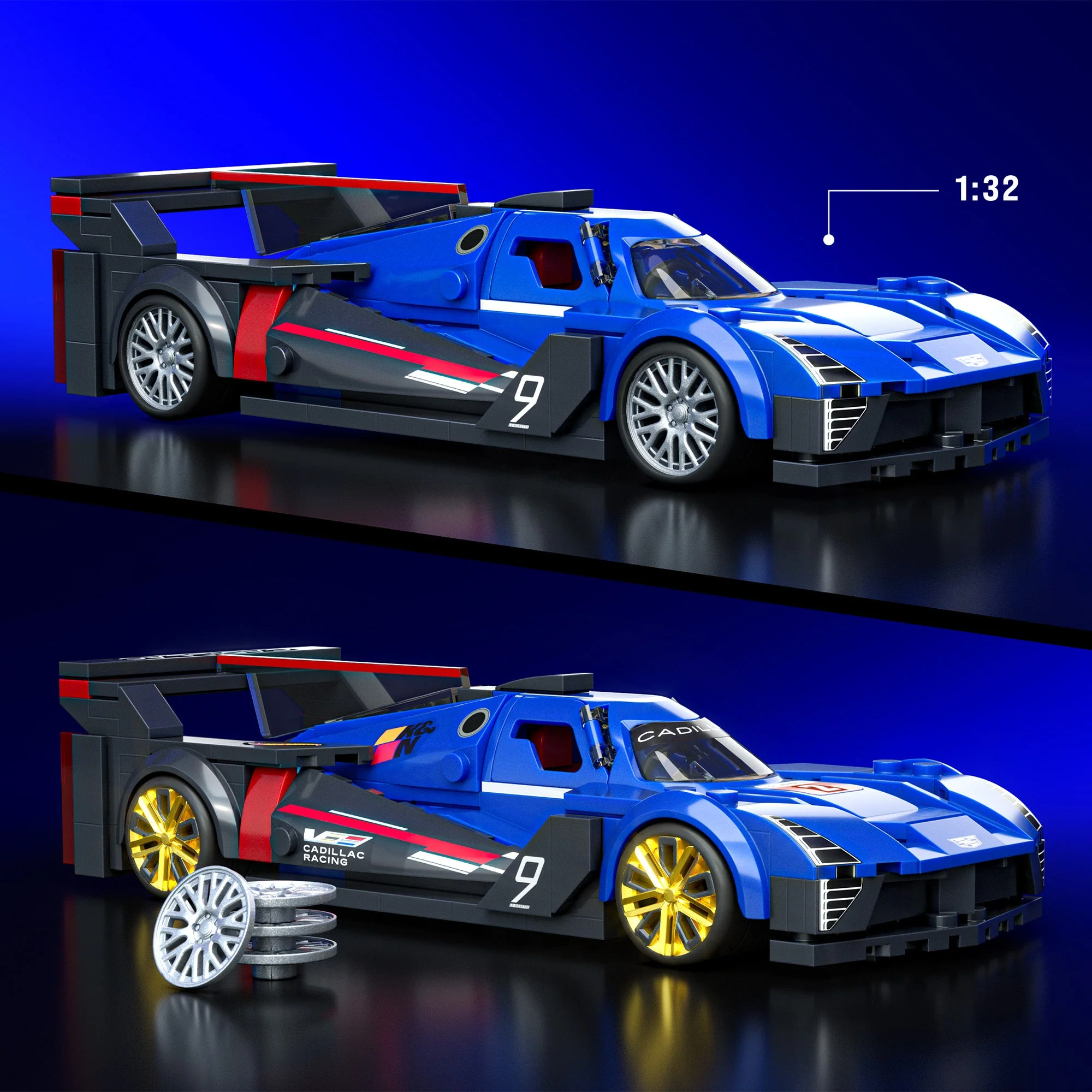 Mattel Brick Shop Hot Wheels Cadillac Project GTP Hypercar Building Set - Image 4