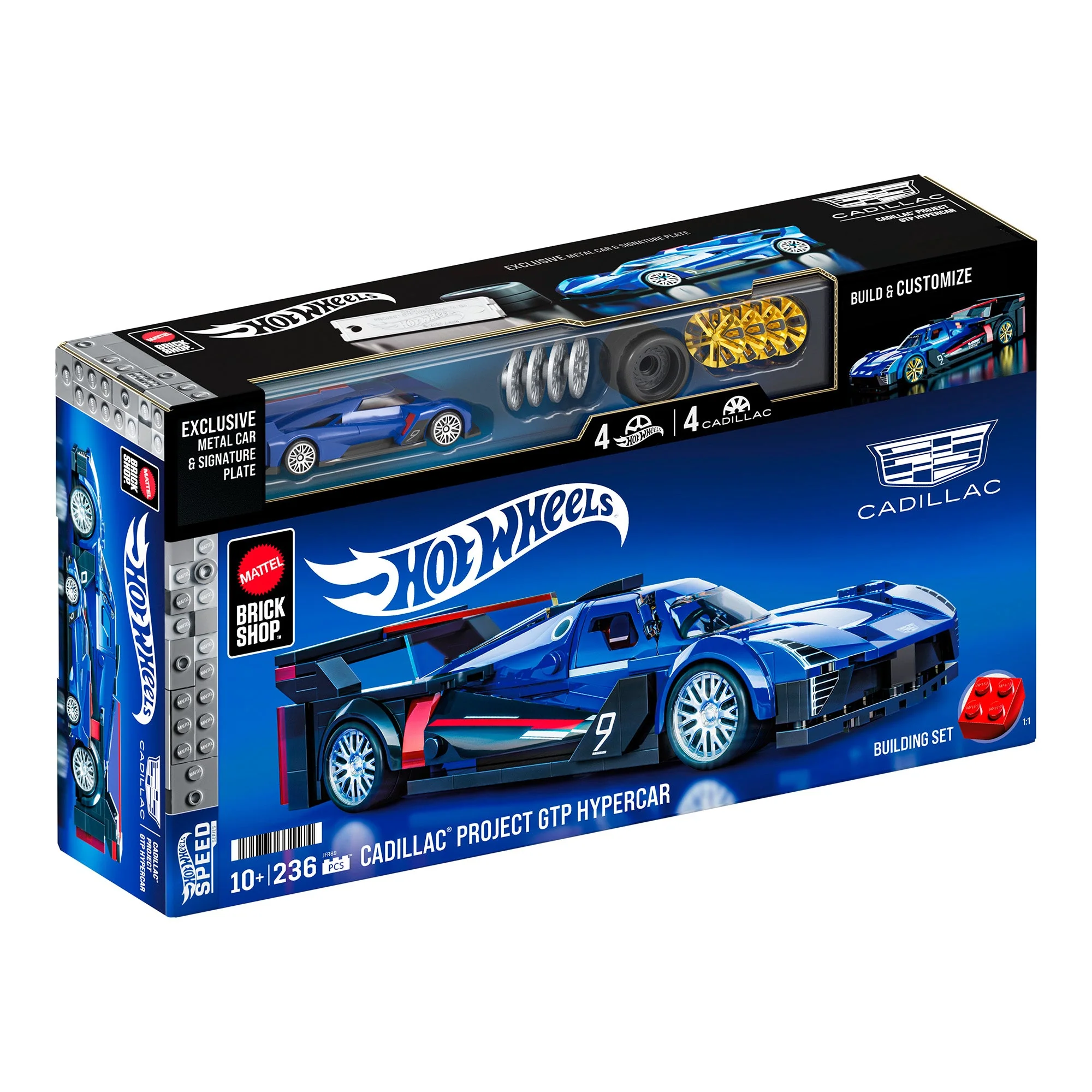 Mattel Brick Shop Hot Wheels Cadillac Project GTP Hypercar Building Set - Image 9