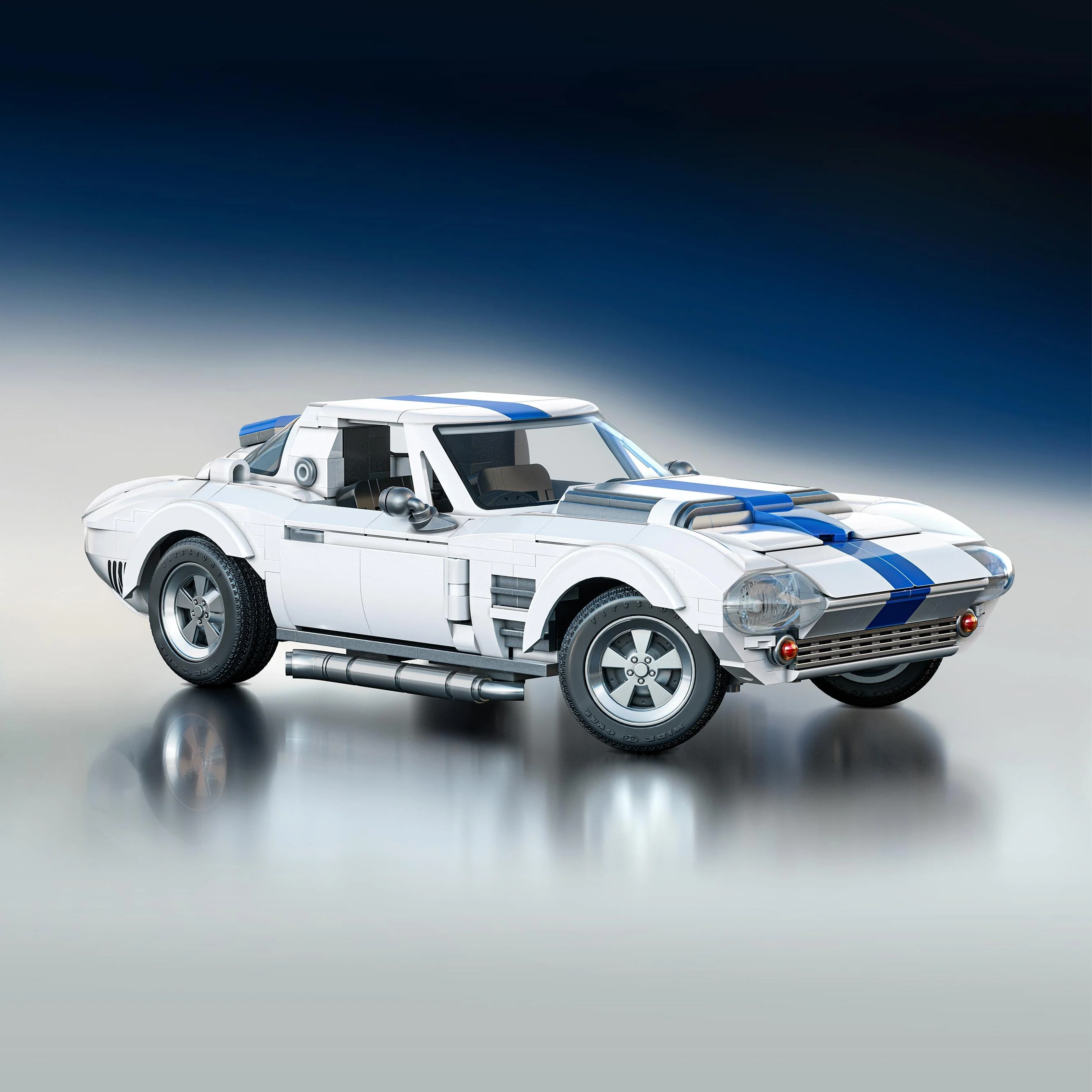 Mattel Brick Shop Hot Wheels Corvette Grand Sport Building Set - Image 11