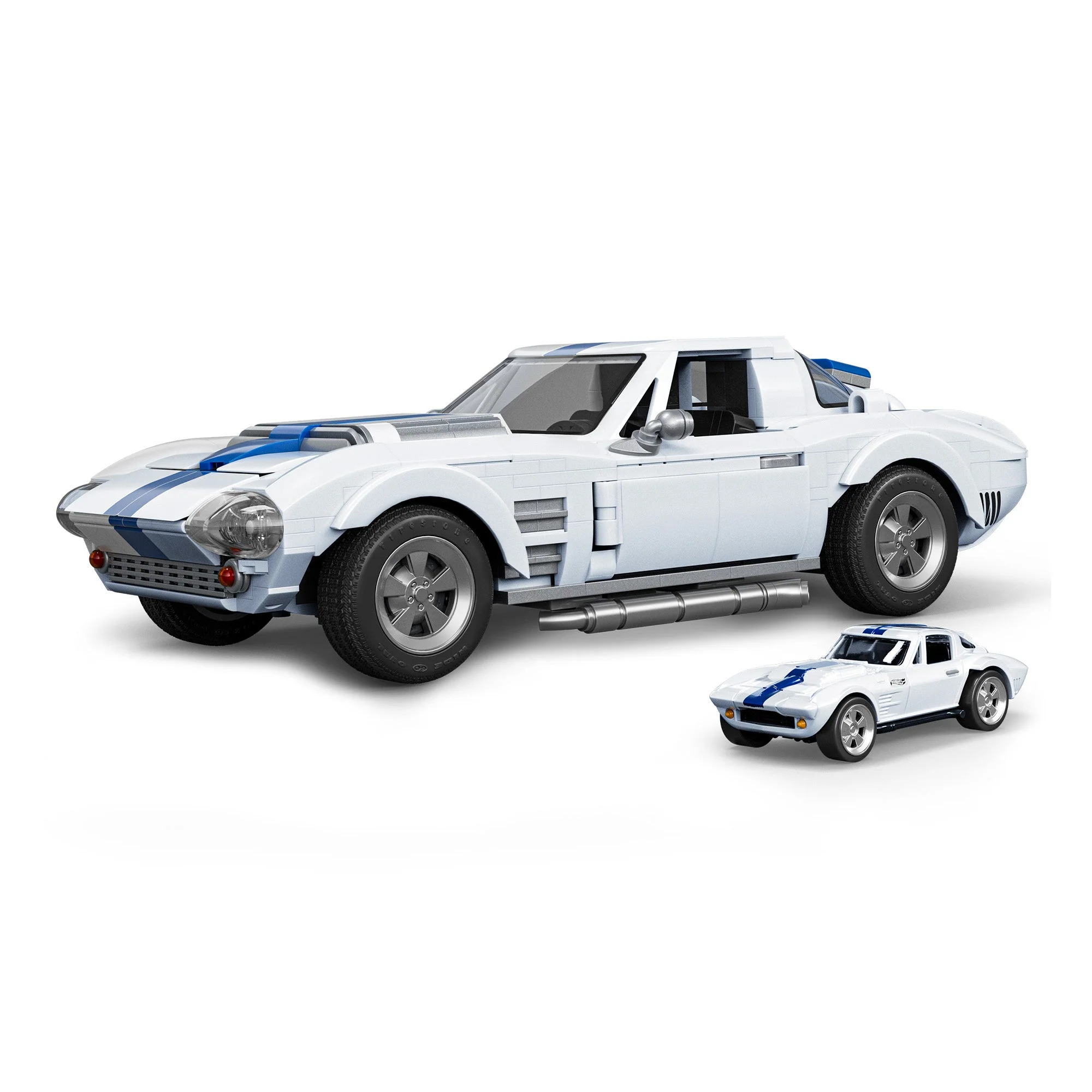 Mattel Brick Shop Hot Wheels Corvette Grand Sport Building Set - Image 3