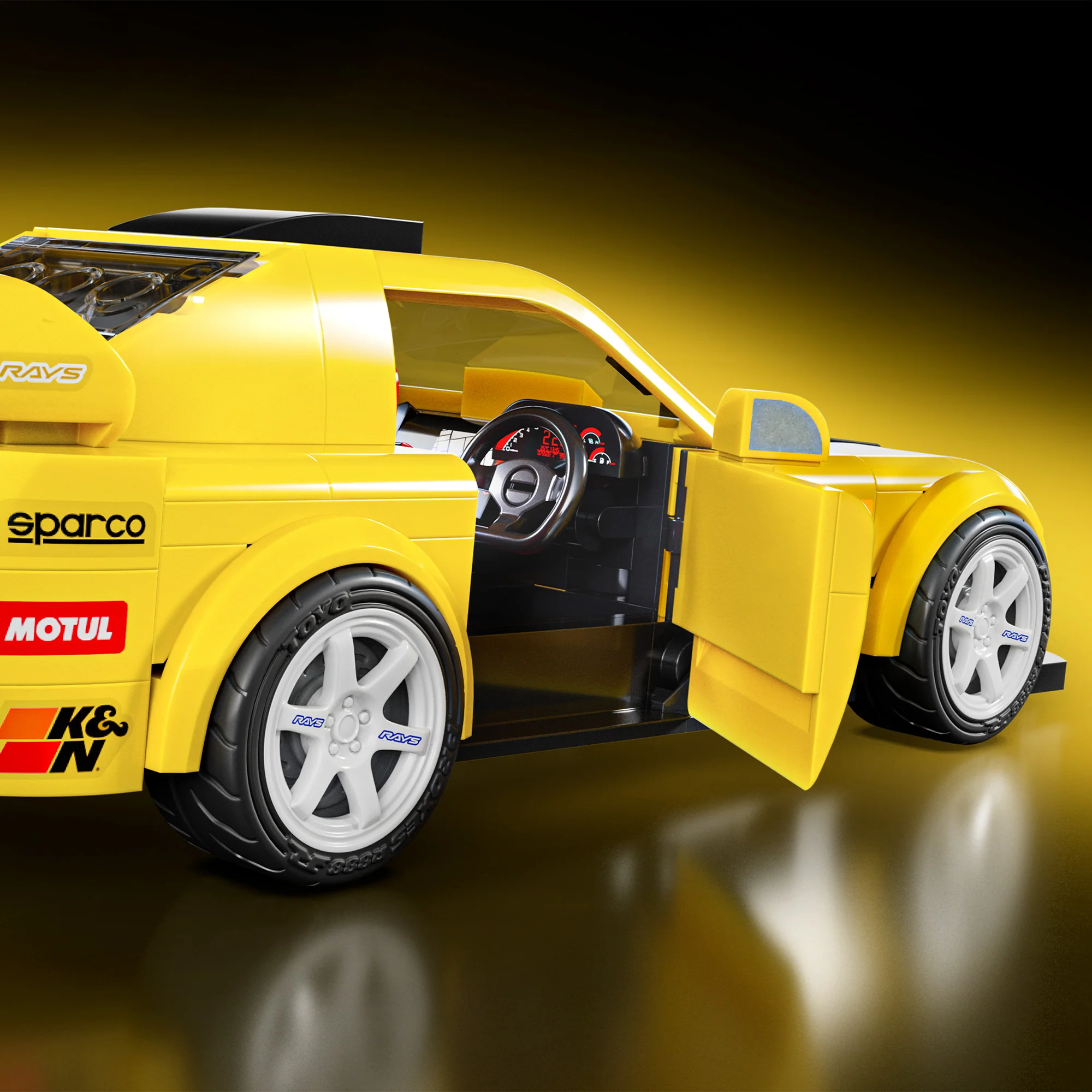 Mattel Brick Shop Hot Wheels Honda S2000 Building Collectible Set - Image 4