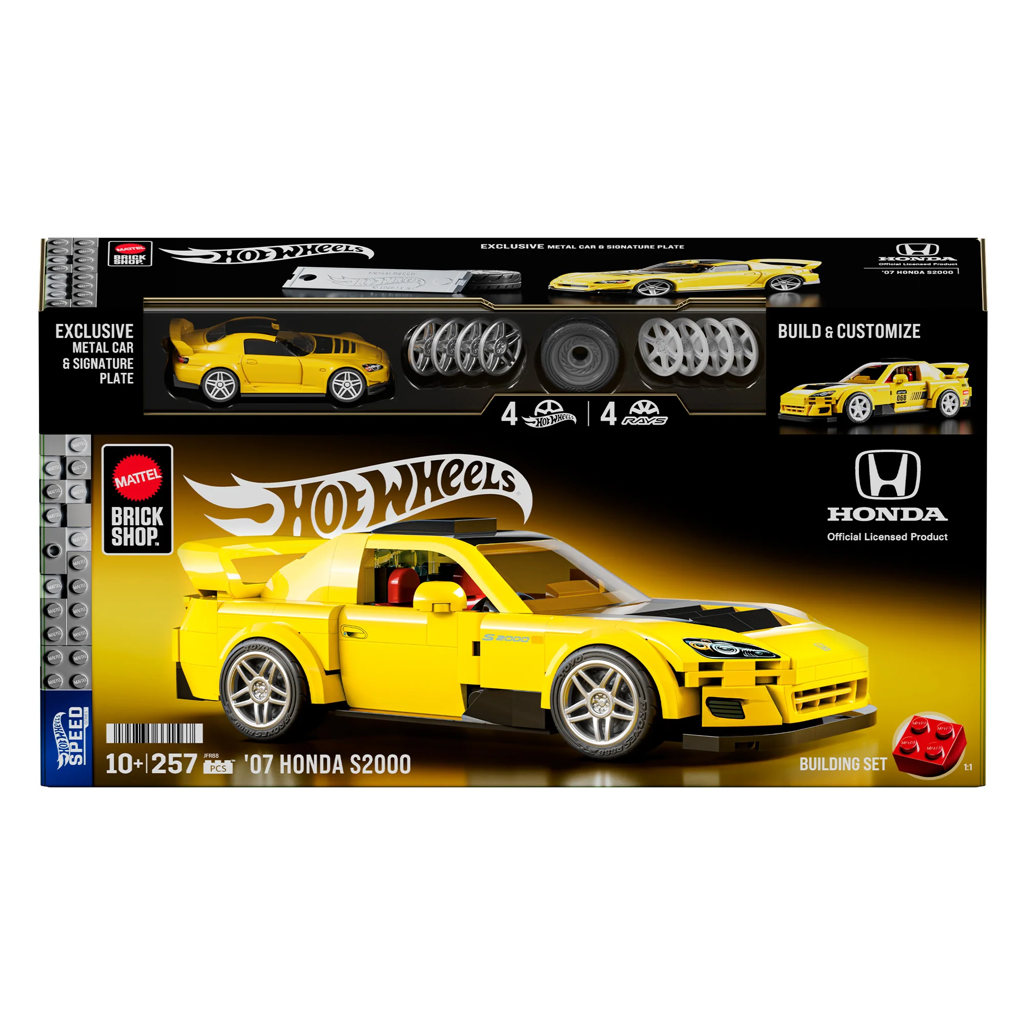 Mattel Brick Shop Hot Wheels Honda S2000 Building Collectible Set - Image 6