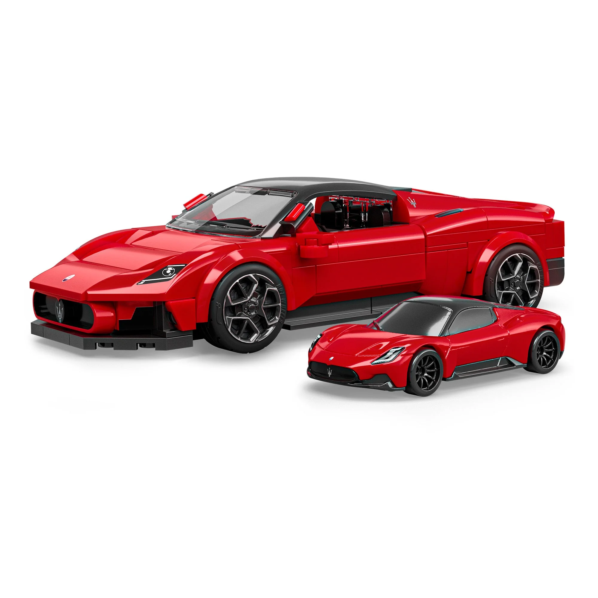 Mattel Brick Shop Hot Wheels Maserati MC20 Building Set - Image 3