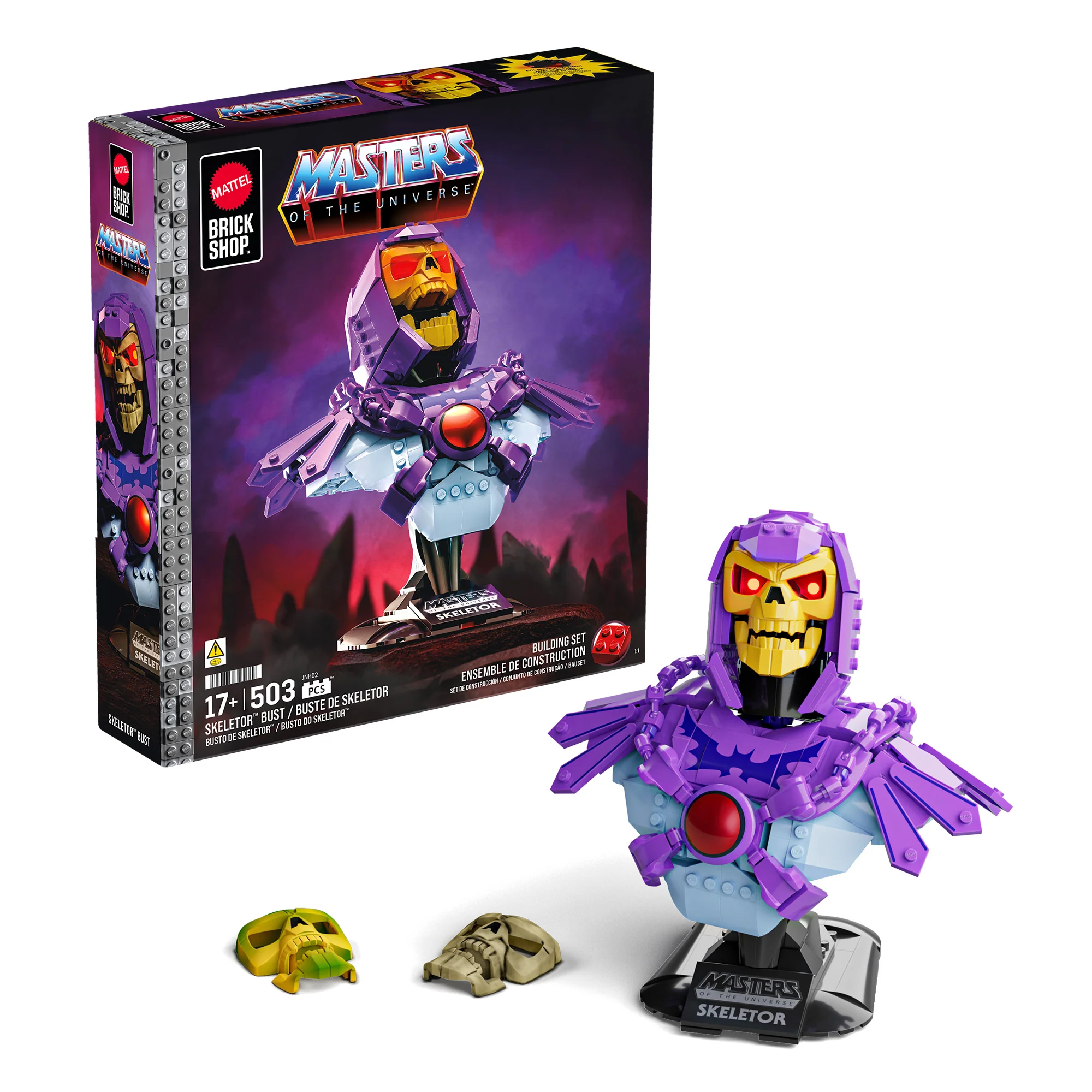 Mattel Brick Shop x Masters of the Universe Buildable Skeletor Bust - Image 2