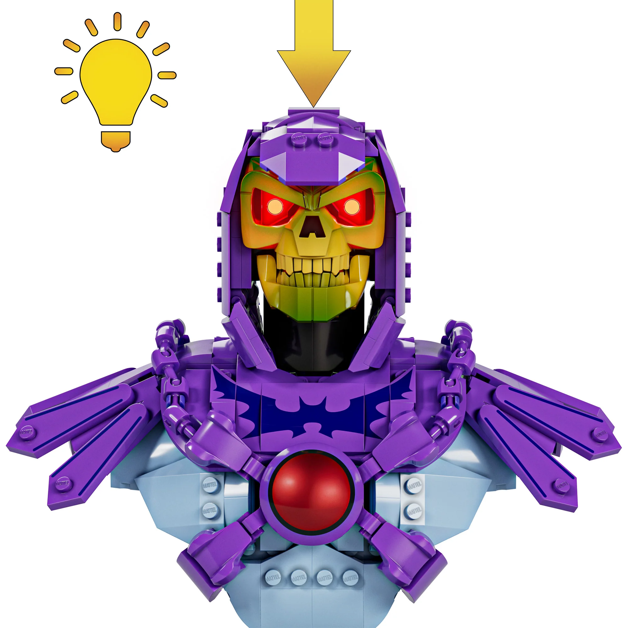 Mattel Brick Shop x Masters of the Universe Buildable Skeletor Bust - Image 6
